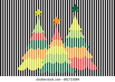 Abstract christmas tree with colorful vector for background illustration.