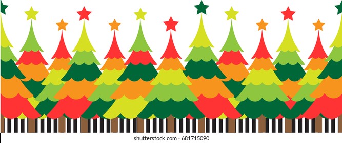 Abstract christmas tree with colorful vector for background illustration.