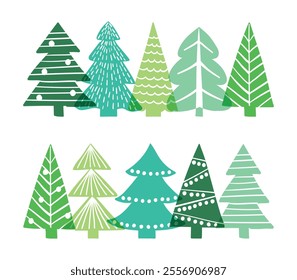 Abstract Christmas tree. Colourful X-Mas ornament. Vector illustration