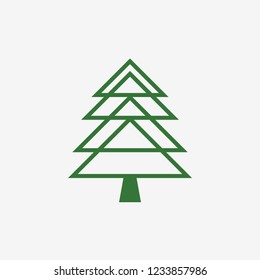 Abstract Christmas tree consisting of triangles.