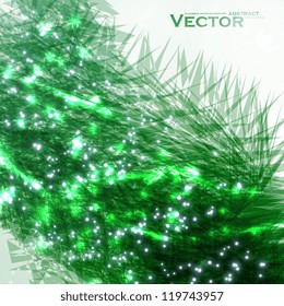 Abstract Christmas tree, creative vector background eps10.