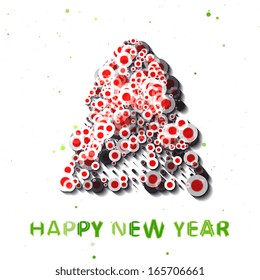 Abstract Christmas tree, creative vector background eps10.