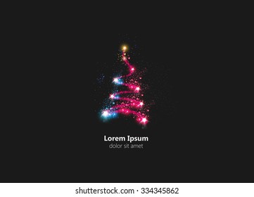 abstract christmas tree easy all editable
