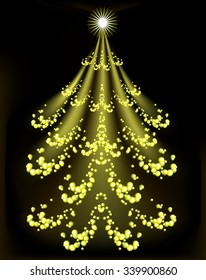 Abstract Christmas tree. EPS10 vector illustration.