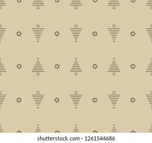 Abstract christmas tree forest seamless pattern background