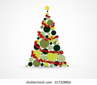 Abstract Christmas tree geometric illustration