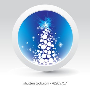 Abstract christmas tree icon background, vector illustration for xmas