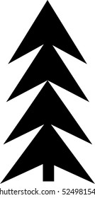 Abstract Christmas tree icon Christmas tree vector icon 