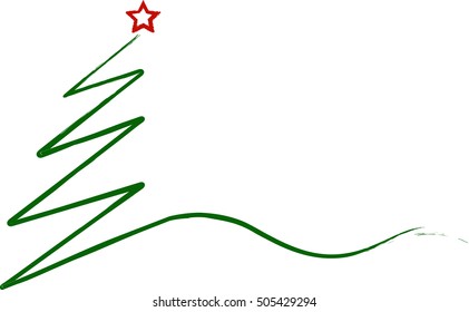 abstract christmas tree, isolated on white,vector