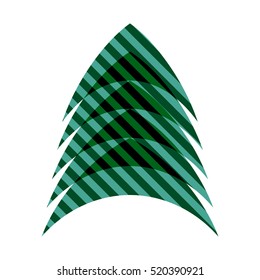 abstract Christmas tree. Merry Christmas and Happy New Year. white background