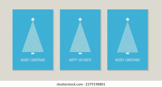 Abstract Christmas tree. Modern design collection. Vector illustration