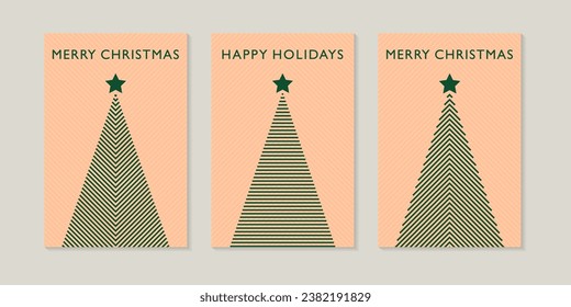 Resumen de árbol de Navidad. Colección moderna de diseño. Ilustración del vector