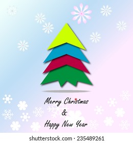 Abstract Christmas tree and new year background