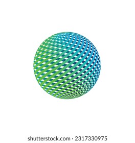 Abstract christmas tree on globe background, vector illustration for xmas