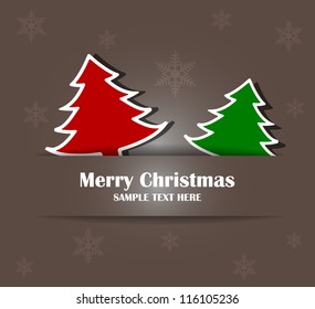 Abstract Christmas Tree Paper Cut Design (EPS10 Vector)