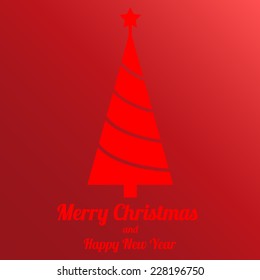 Abstract Christmas tree, red template cards