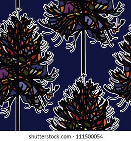 Abstract Christmas Tree Seamless Pattern