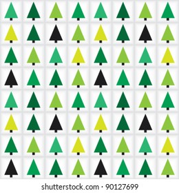 Abstract Christmas tree seamless pattern background. Vector illustration.