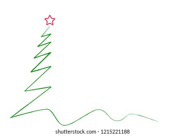 abstract christmas tree, sign, symbol, design element, isolated on white,vector