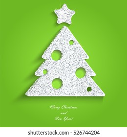 Abstract Christmas tree  from silver