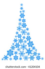 Abstract christmas tree - simple drawing