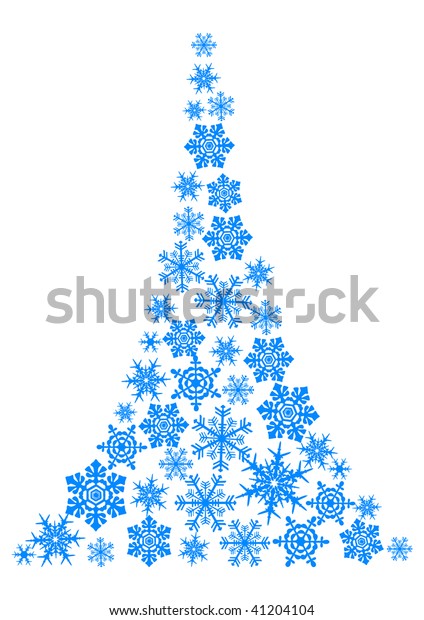 Abstract Christmas Tree Simple Drawing Stock Image