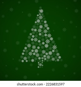 Abstract Christmas tree of snowflakes. Vector illustration