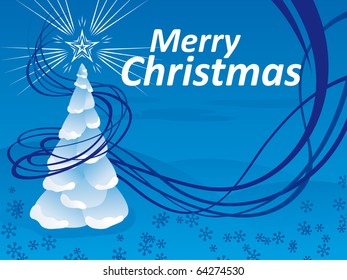 abstract Christmas tree with space for text