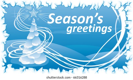 abstract Christmas tree with space for text