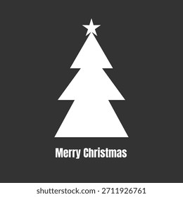 Abstrakter Weihnachtsbaum mit Stern. Weihnachtslogo. Vektorgrafik