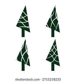 Símbolo Abstractas del árbol de Navidad en forma de triángulo