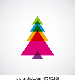 abstract Christmas tree triangle shape