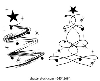 abstract christmas tree - vector