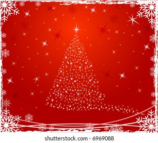 Abstract Christmas tree vector