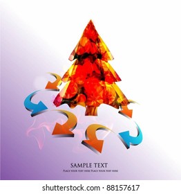 abstract christmas tree vector