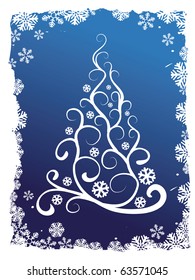 abstract christmas tree vector background