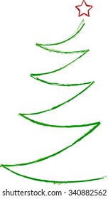 abstract christmas tree, vector, fictional artwork