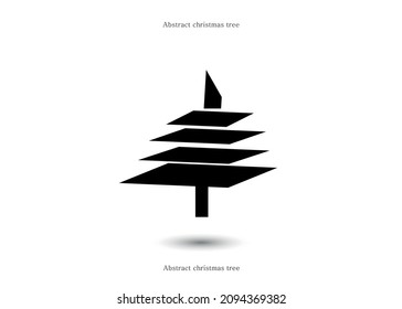 Abstract Christmas tree. Vector graphics.