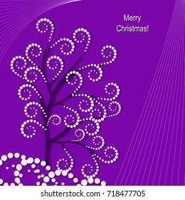 Abstract Christmas tree. Vector Christmas Greeting Card