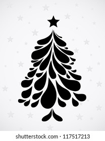 Abstract Christmas tree. Vector illustration