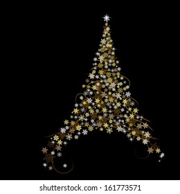 The Abstract Christmas Tree - vector illustration
