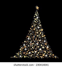 The Abstract Christmas Tree - vector illustration