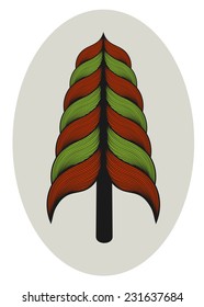 Abstract Christmas tree. Vector illustration.
