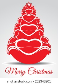 Abstract Christmas Tree Vector Illustration 