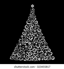 The Abstract Christmas Tree - vector illustration
