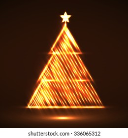 Abstract Christmas tree. Vector illustration. Eps 10