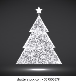 Abstract Christmas tree. Vector illustration. Eps 10