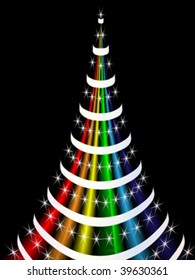 Abstract christmas tree vector illustration