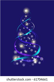 Resumen de la ilustración vectorial del árbol de Navidad.