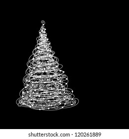 Árbol de Navidad abstracto para tu diseño